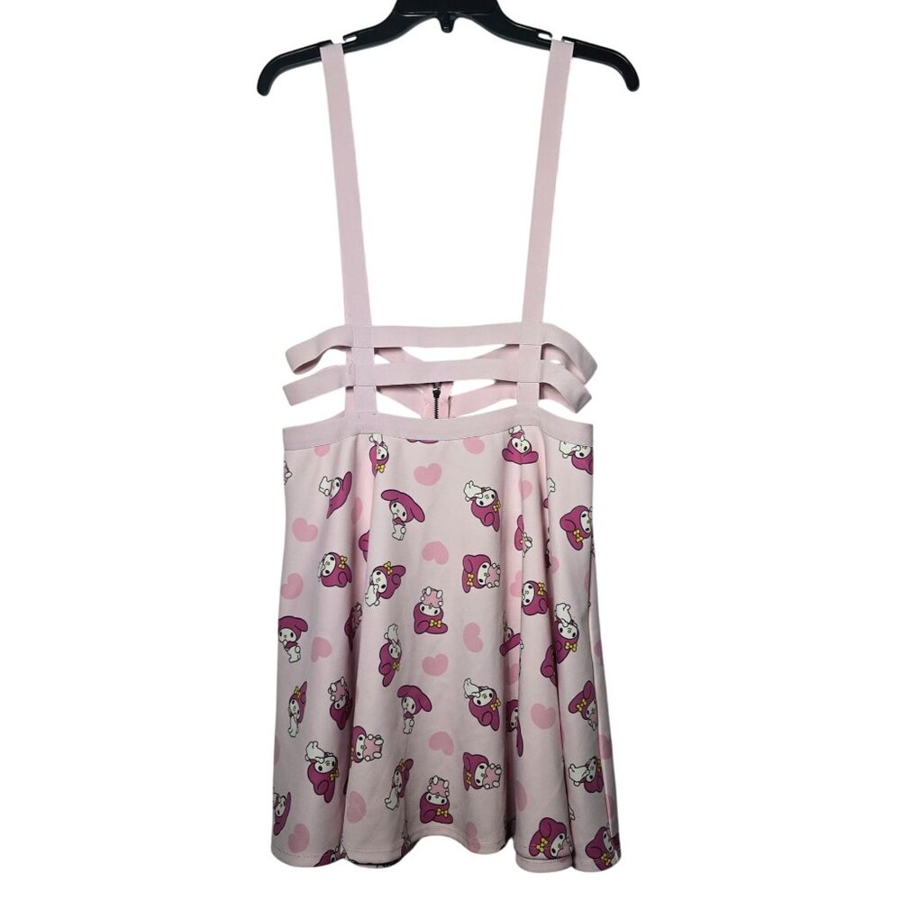 My Melody by Sanrio Suspender‎ Skirt Dress Size Medium Hot Topic Anime Kidcore